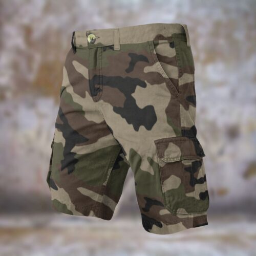 French CCE Camouflage Centre Europe Men’s Camouflage Cargo Shorts