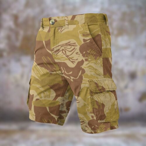 Alternative view of Rhodesian Brushstroke Arid Men’s Camouflage Cargo Shorts