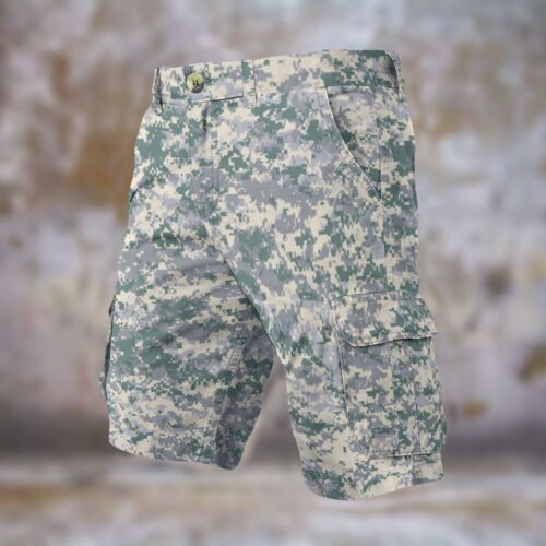 Alternative view of Brazilian Marines Pixelated Men’s Camouflage Cargo Shorts