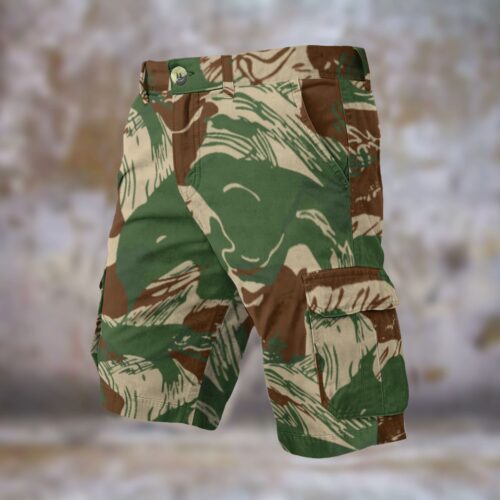 Alternative view of Rhodesian Brushstroke v2 Men’s Camouflage Cargo Shorts