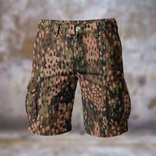 WWII German Erbsenmuster Pea Dot 44 Men’s Camouflage Cargo Shorts