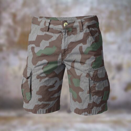 WWII German Splittermuster 41 v1 Men’s Camouflage Cargo Shorts