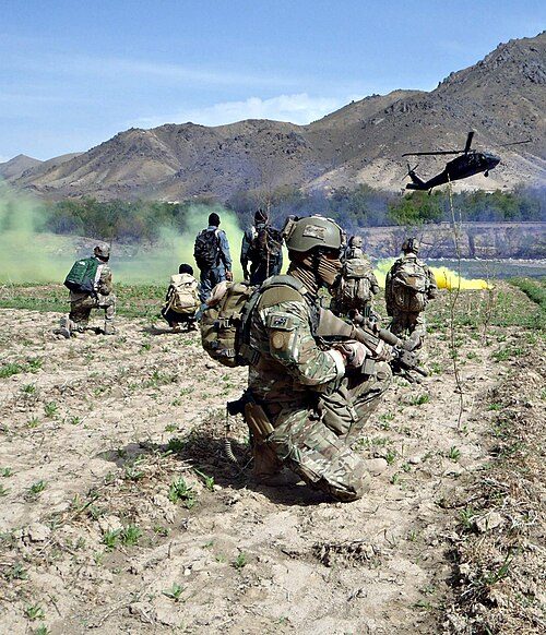 Australian special forces soldiers in DPCU waiting for extraction in Afghanistan