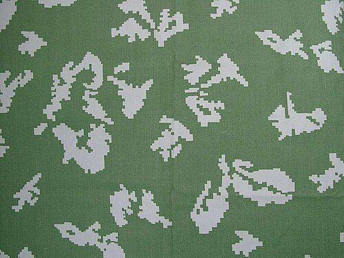 Swatch of the Soviet Berezka silver leaf camouflage pattern