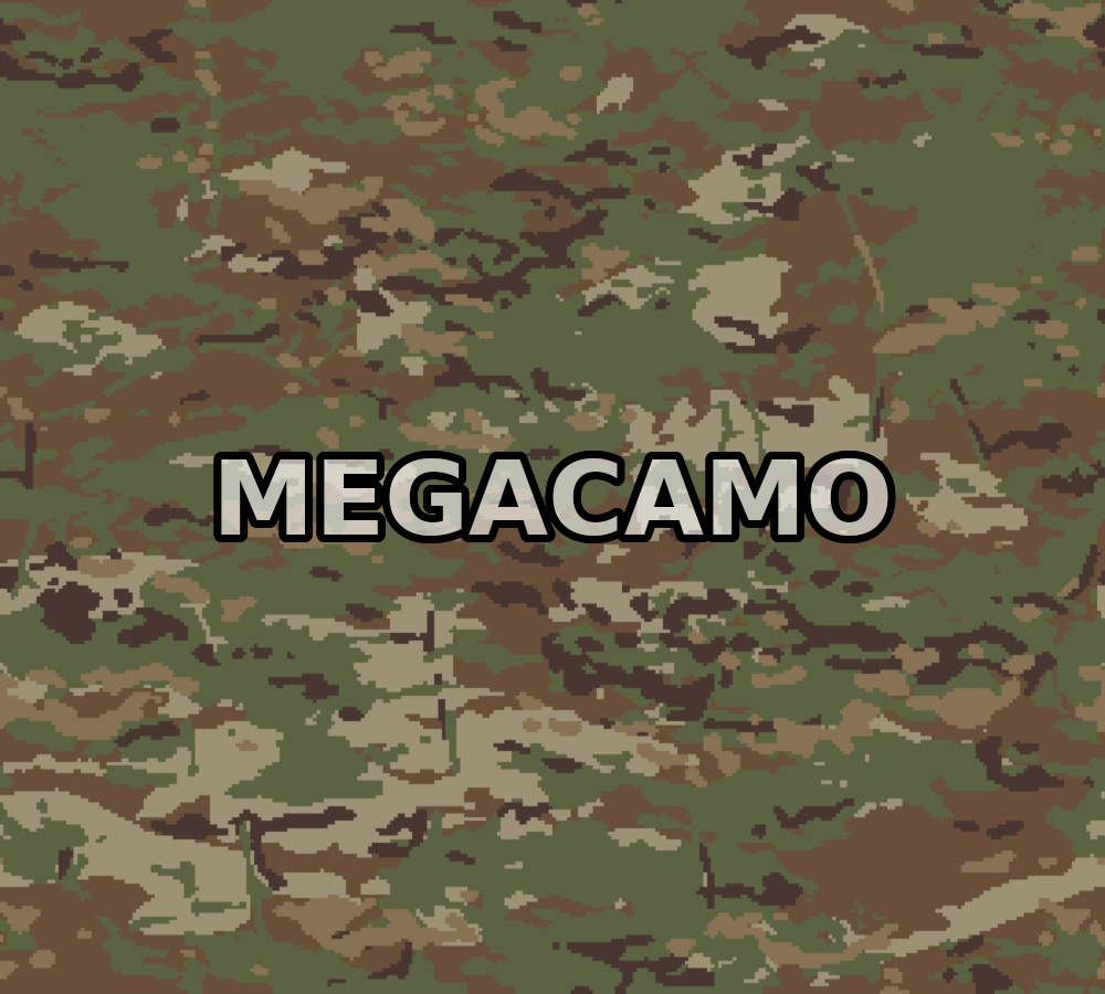 Flat colour swatch of the Spanish Army M09 boscoso woodland camouflage, a MultiCam-derived blocky pattern in olive, grey, tan and brown.