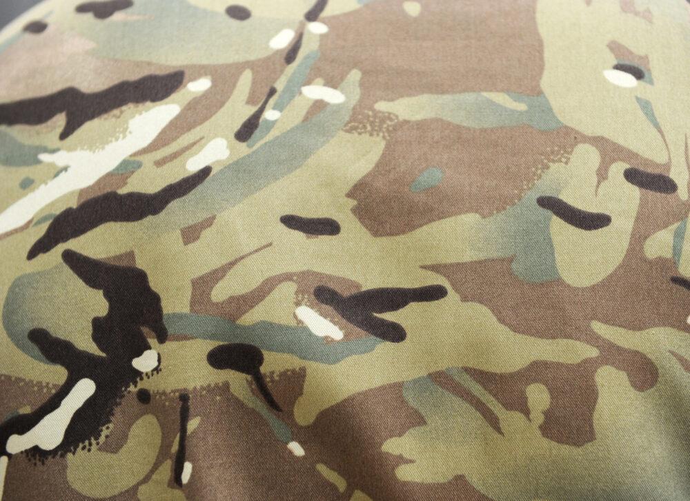 Close-up of British MTP camouflage fabric