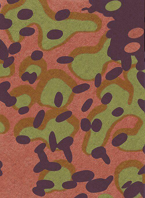 Swatch of the SS Platanenmuster plane tree pattern, summer colourway