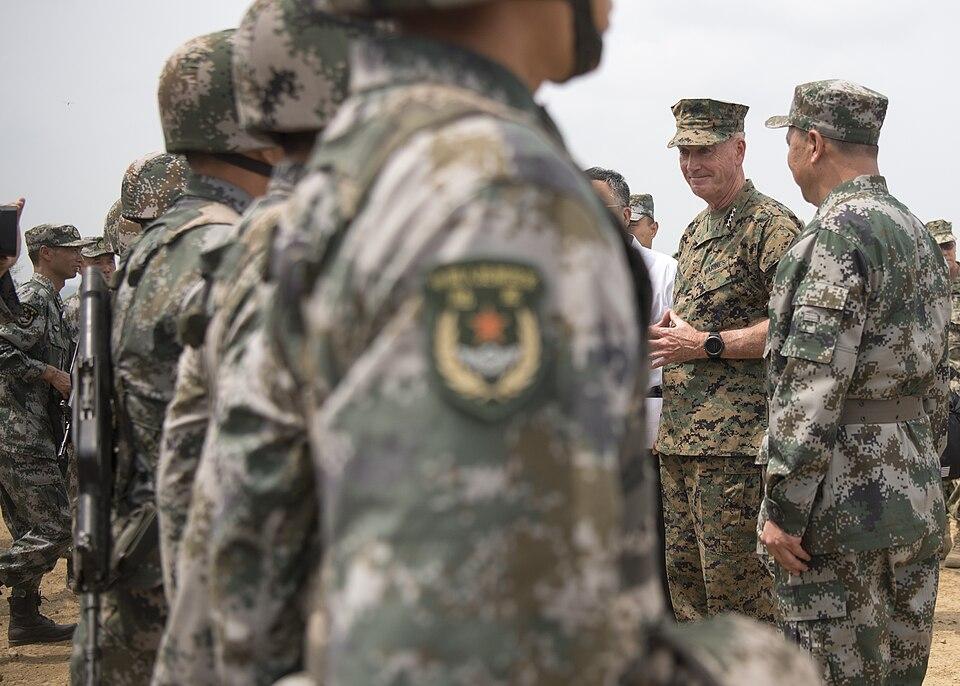 PLA soldiers in Type 07 digital camouflage during an attack exercise at a PLA base in Shenyang, 2017.
