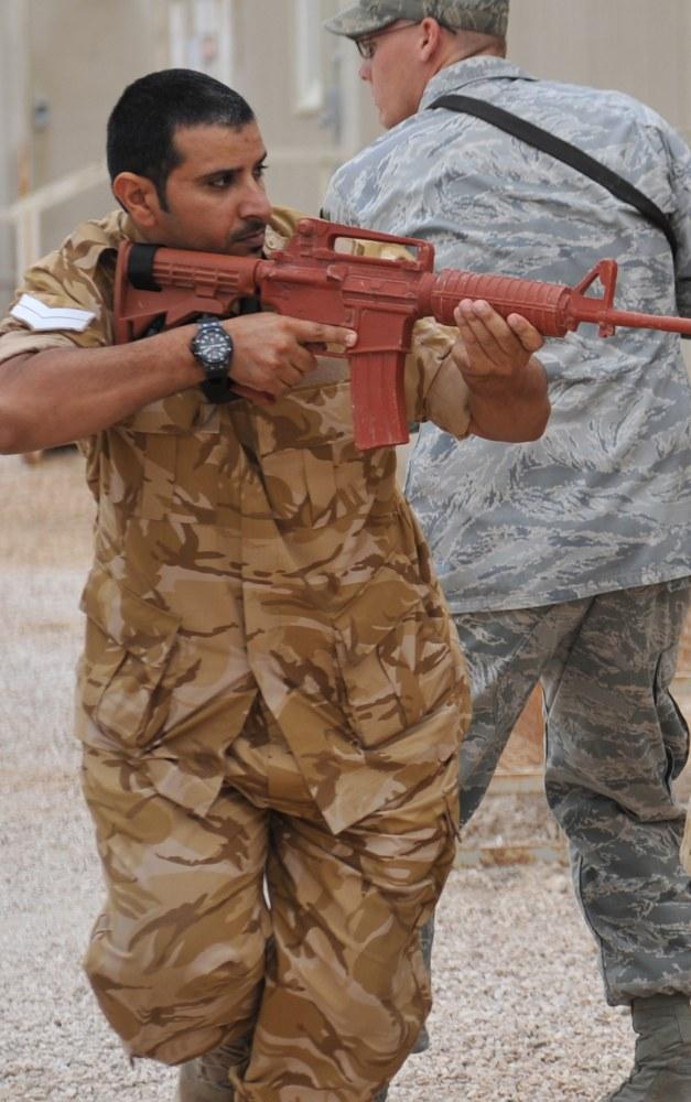 Soldier of a Gulf partner nation wearing the four-colour desert DPM variant during a training exercise in Southwest Asia