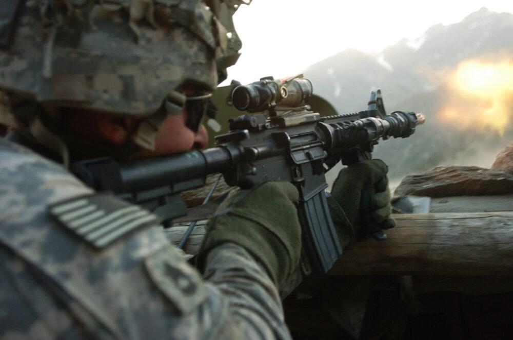 A U.S. soldier of the 10th Mountain Division in Afghanistan wearing the Universal Camouflage Pattern, 2009