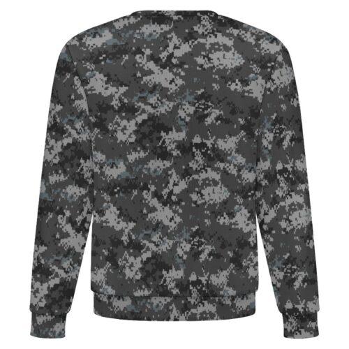 Canadian Night Digital camouflage crewneck sweatshirt, back view