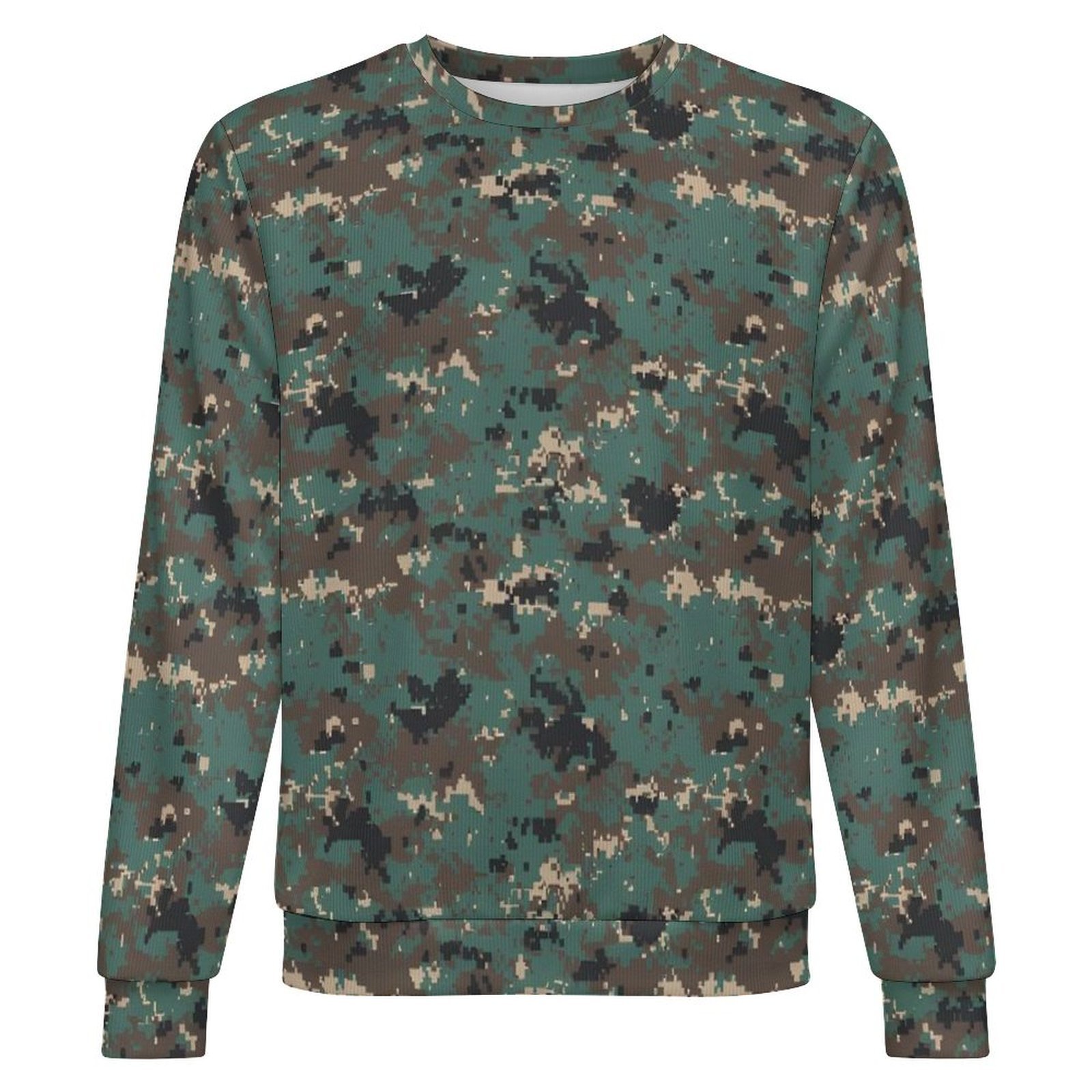 Cambodian Digital v2 camouflage crewneck sweatshirt, front view