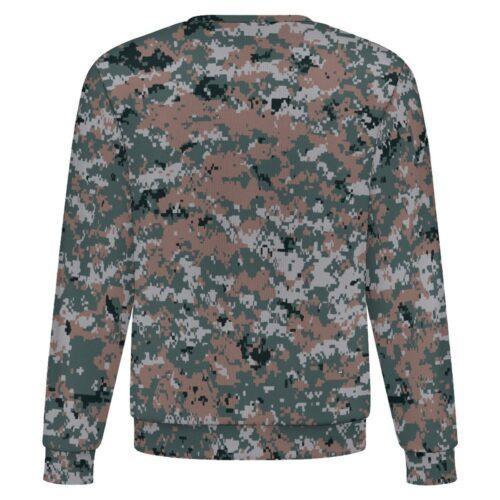 Armenian Pixelated camouflage crewneck sweatshirt, back view