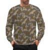 Austrian Steintarn Early camouflage crewneck sweatshirt worn by a model