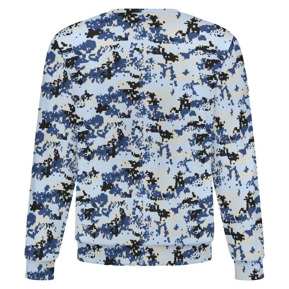 Myanmar Air Force 2016 Digital camouflage crewneck sweatshirt, back view