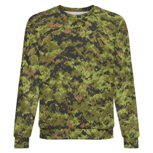 Canadian CADPAT v2 camouflage crewneck sweatshirt, front view