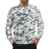Canadian CADPAT Arctic camouflage crewneck sweatshirt worn by a model