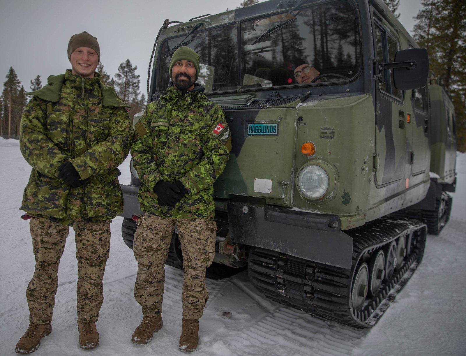 CADPAT Temperate Woodland, Canadian soldiers during Arctic Forge 25, Finland, February 2025