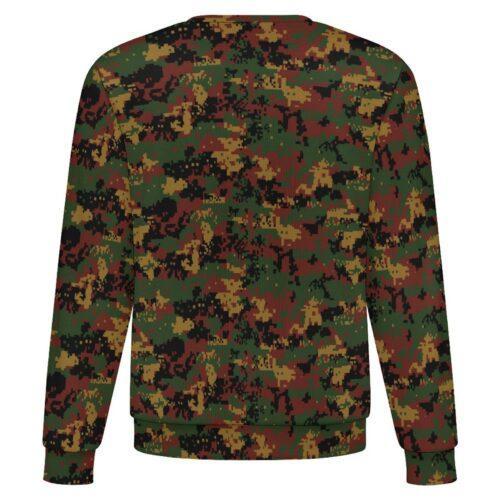 Myanmar Tatmadaw 2016 Digital camouflage crewneck sweatshirt, back view