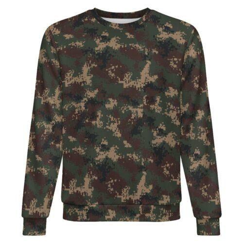 China M07 Hunter camouflage crewneck sweatshirt, front view