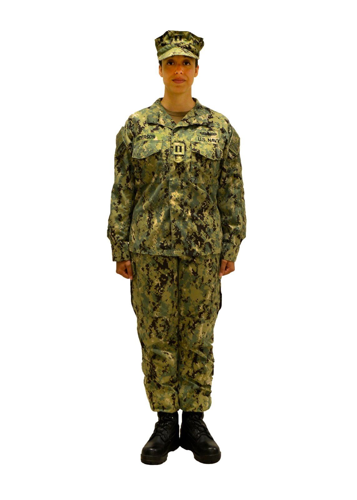 AOR2 on the Navy Working Uniform Type III, official U
