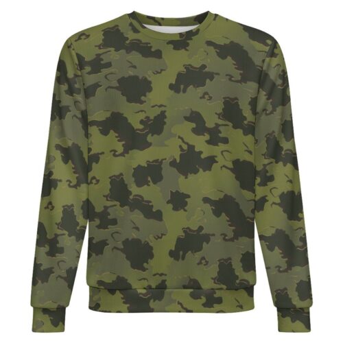 Belgian Jigsaw MT Tropical camouflage crewneck sweatshirt, front view