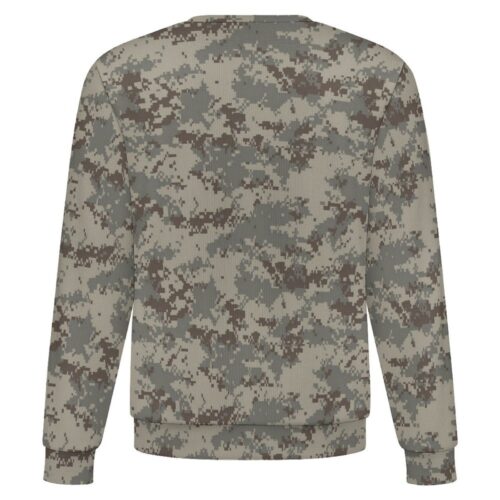 Canadian Desert v2 camouflage crewneck sweatshirt, back view