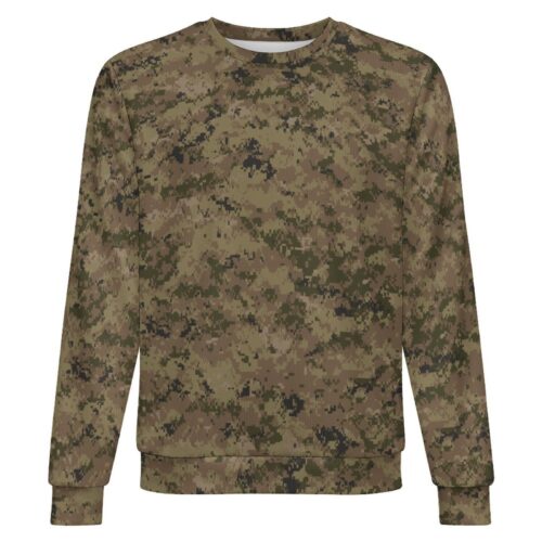 Canadian CADPAT Desert v2 camouflage crewneck sweatshirt, front view