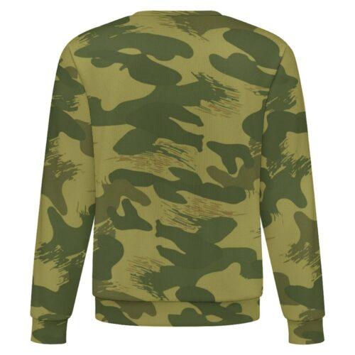 Belgian Brushstroke v2 camouflage crewneck sweatshirt, back view
