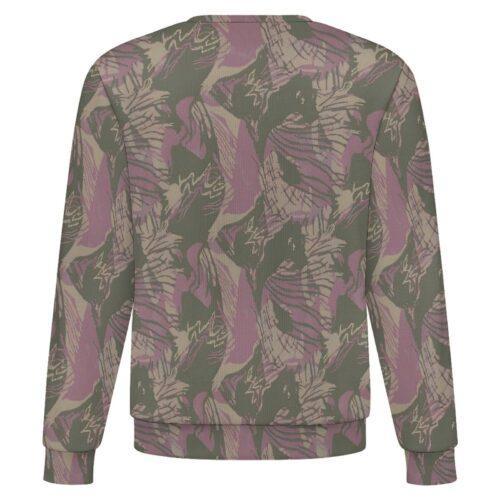 Cuban Brush camouflage crewneck sweatshirt, back view