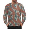 Brazilian Navy Jungle Lizard camouflage crewneck sweatshirt worn by a model