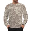 China Xingkong Desert camouflage crewneck sweatshirt worn by a model