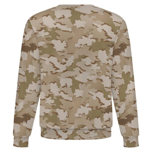 Belgian Jigsaw MT Desert camouflage crewneck sweatshirt, back view