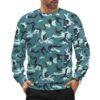 Azerbaijan Border Guards 02 camouflage crewneck sweatshirt worn by a model