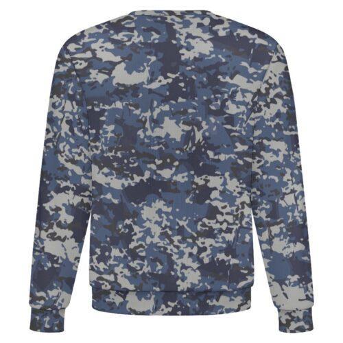 Australia RAAF GPU camouflage crewneck sweatshirt, back view