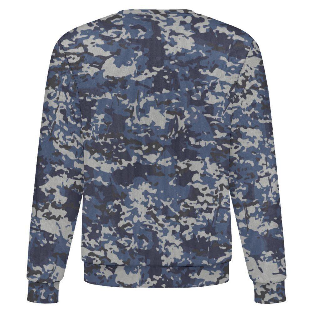 Australia RAAF GPU camouflage crewneck sweatshirt, back view