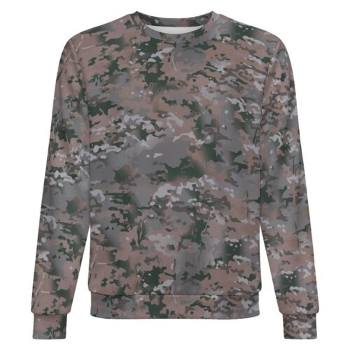 Botswana Anti Poaching Unit camouflage crewneck sweatshirt, front view