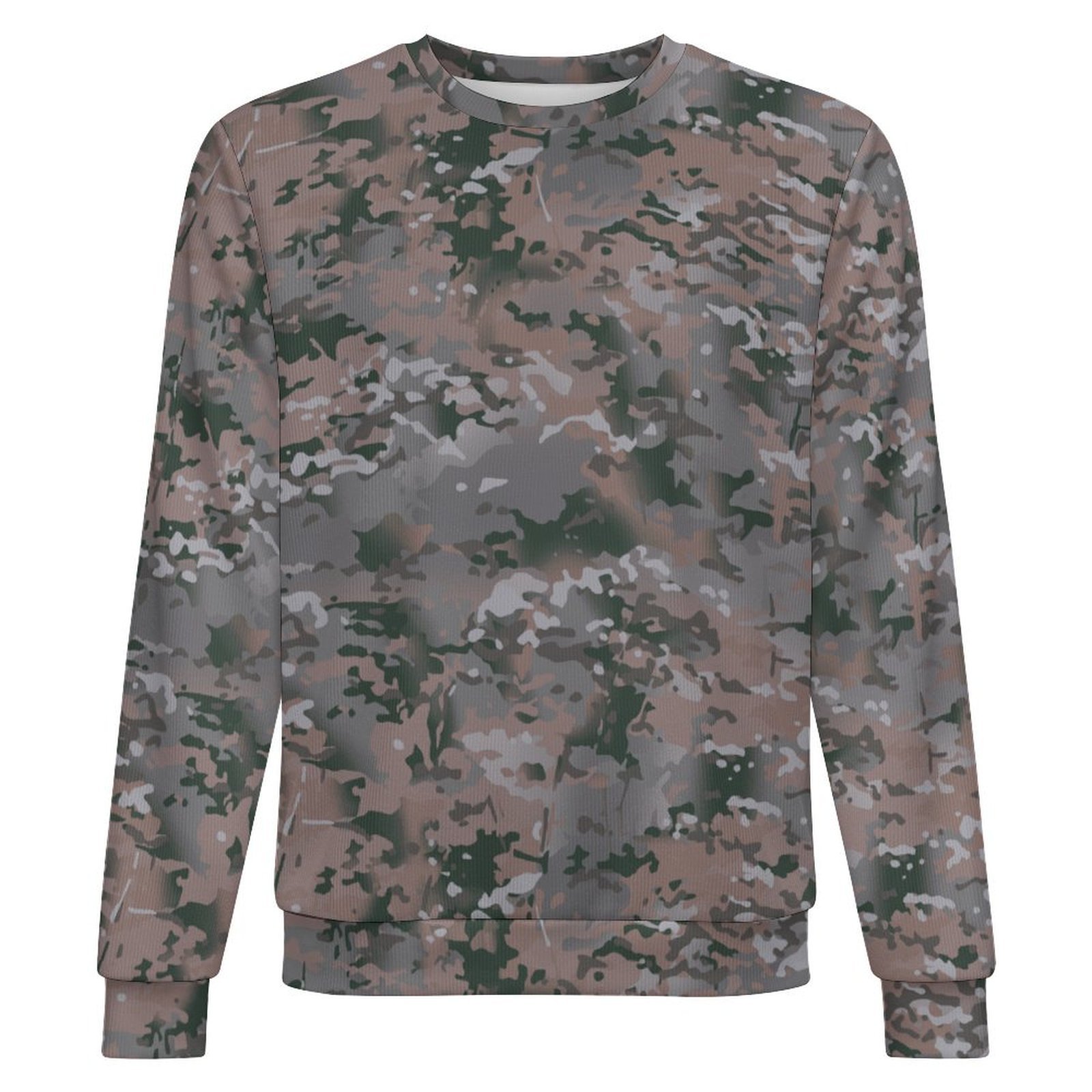 Botswana Anti Poaching Unit camouflage crewneck sweatshirt, front view