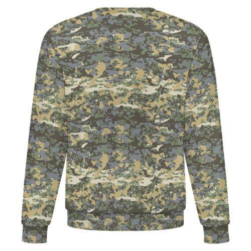 Austrian Tarnanzug Neu camouflage crewneck sweatshirt, back view