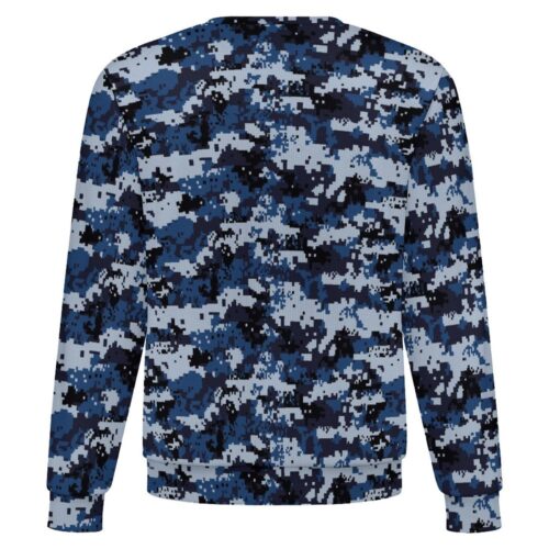 Myanmar Navy 2016 Digital camouflage crewneck sweatshirt, back view
