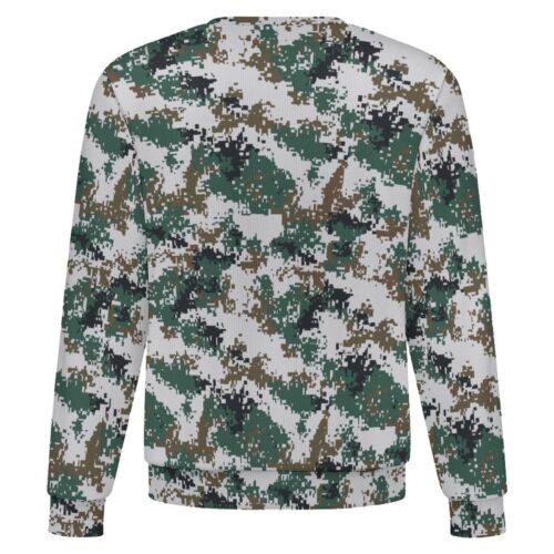 China M07 Universal camouflage crewneck sweatshirt, back view