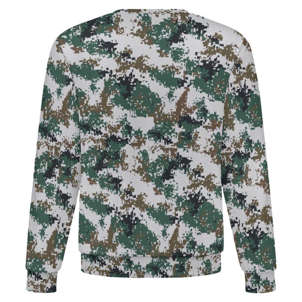 China M07 Universal camouflage crewneck sweatshirt, back view