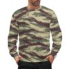 Afghan Lizard camouflage crewneck sweatshirt worn by a model