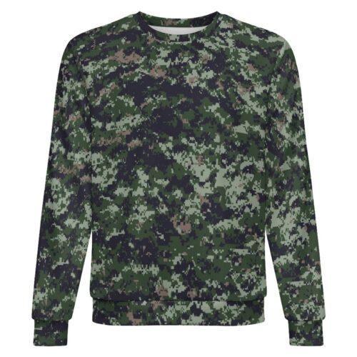 Canadian CADPAT Intermediate v2 camouflage crewneck sweatshirt, front view