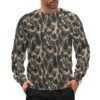 Argentine Marines Mimetizado Comandos Anfibios camouflage crewneck sweatshirt worn by a model