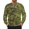 Canadian CADPAT v2 camouflage crewneck sweatshirt worn by a model