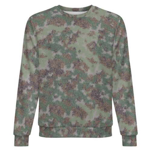 China Xingkong Woodland camouflage crewneck sweatshirt, front view