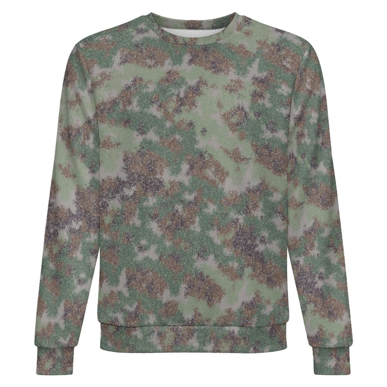 China Xingkong Woodland camouflage crewneck sweatshirt, front view