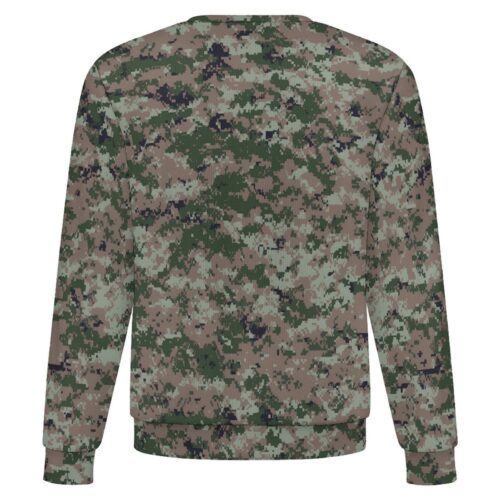 Canadian CADPAT Intermediate camouflage crewneck sweatshirt, back view