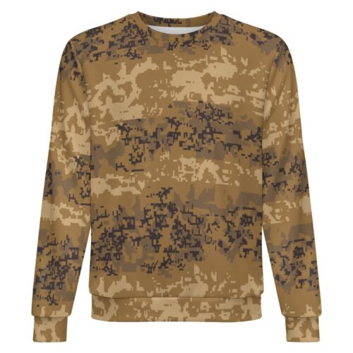 Austrian Jagdkommando Pixeltarnung Desert camouflage crewneck sweatshirt, front view